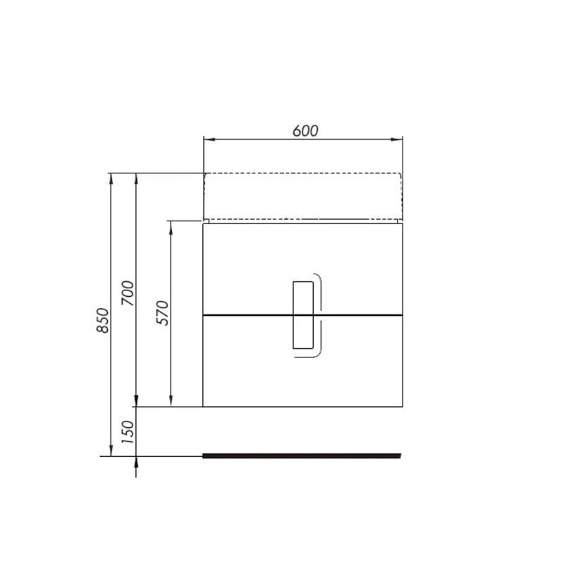Mobilier Twins, Kolo, 60 cm, finisaj alb