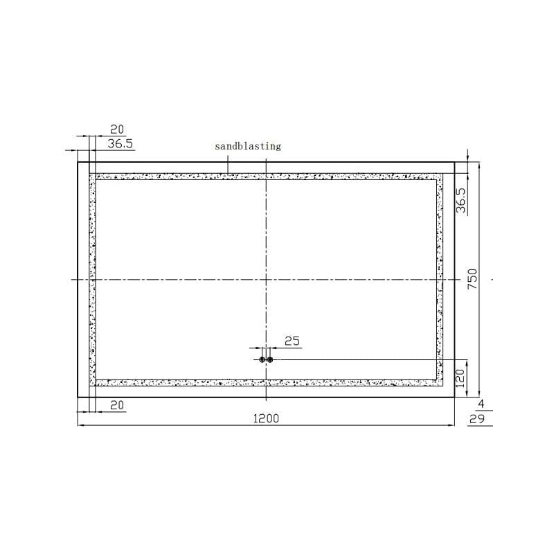 Oglinda Fluminia Ando-120 cu iluminare LED 3 culori si dezaburire, dreptunghiulara, 120x75 cm