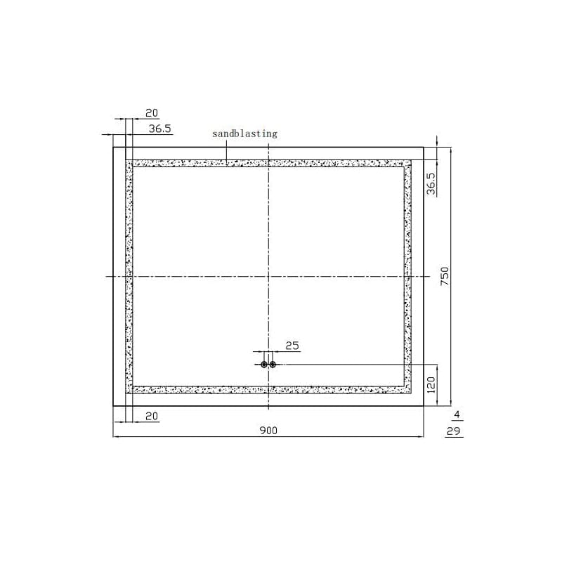 Oglinda Fluminia Ando-90 cu iluminare LED 3 culori si dezaburire, dreptunghiulara, 90x75 cm