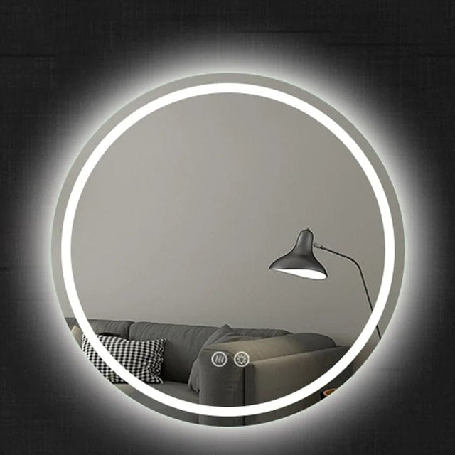 Oglinda Fluminia, Ando R90, 90 cm, rotunda, iluminare LED