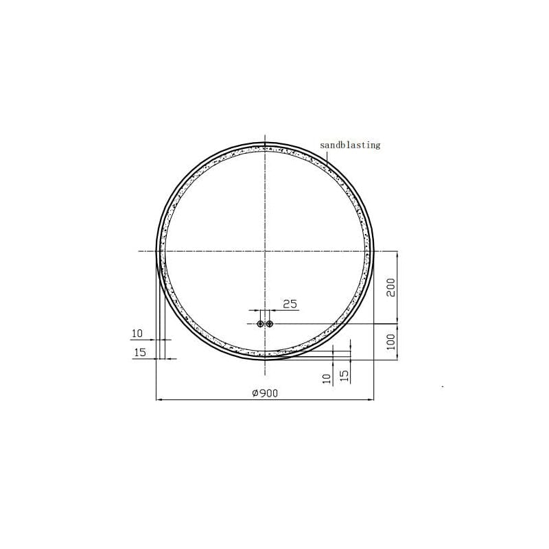 Oglinda Fluminia, Gold-Lady-90, 90 cm, rotunda, cu iluminare LED si rama aurie