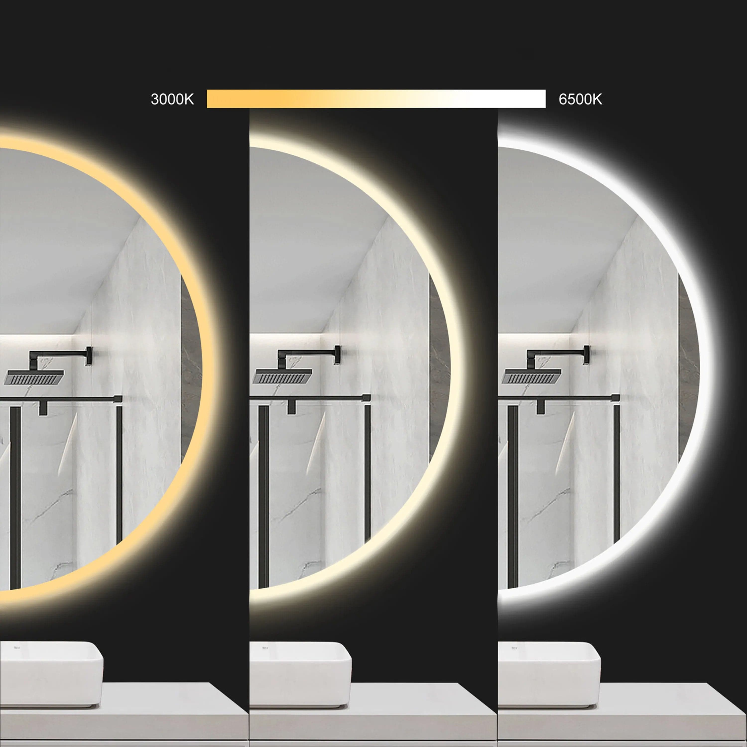 Oglinda Rea cu led, rotunda, 50 cm