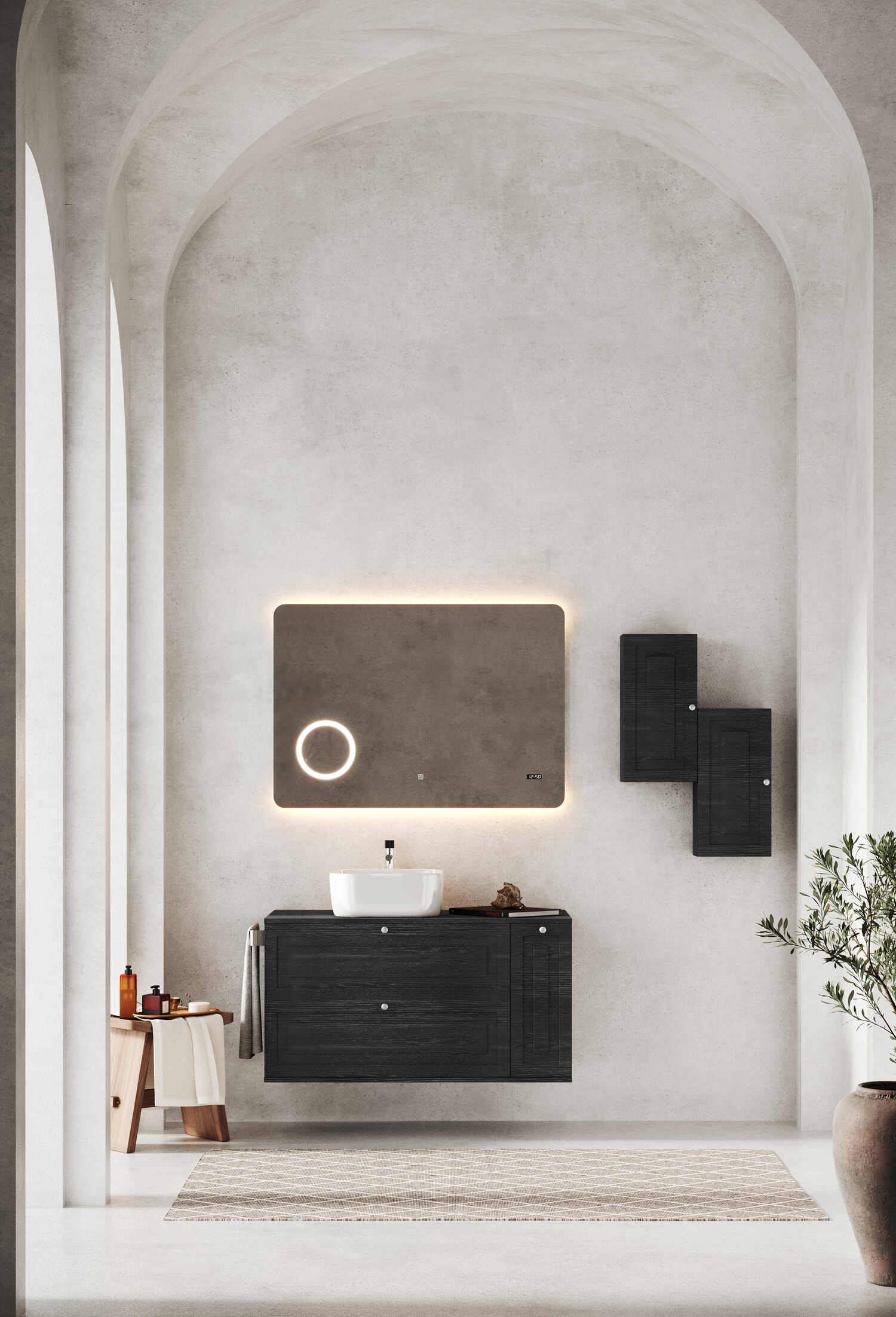 Oglindă smart cu sistem retroluminare LED, dreptunghiulară, 100 x 70 cm