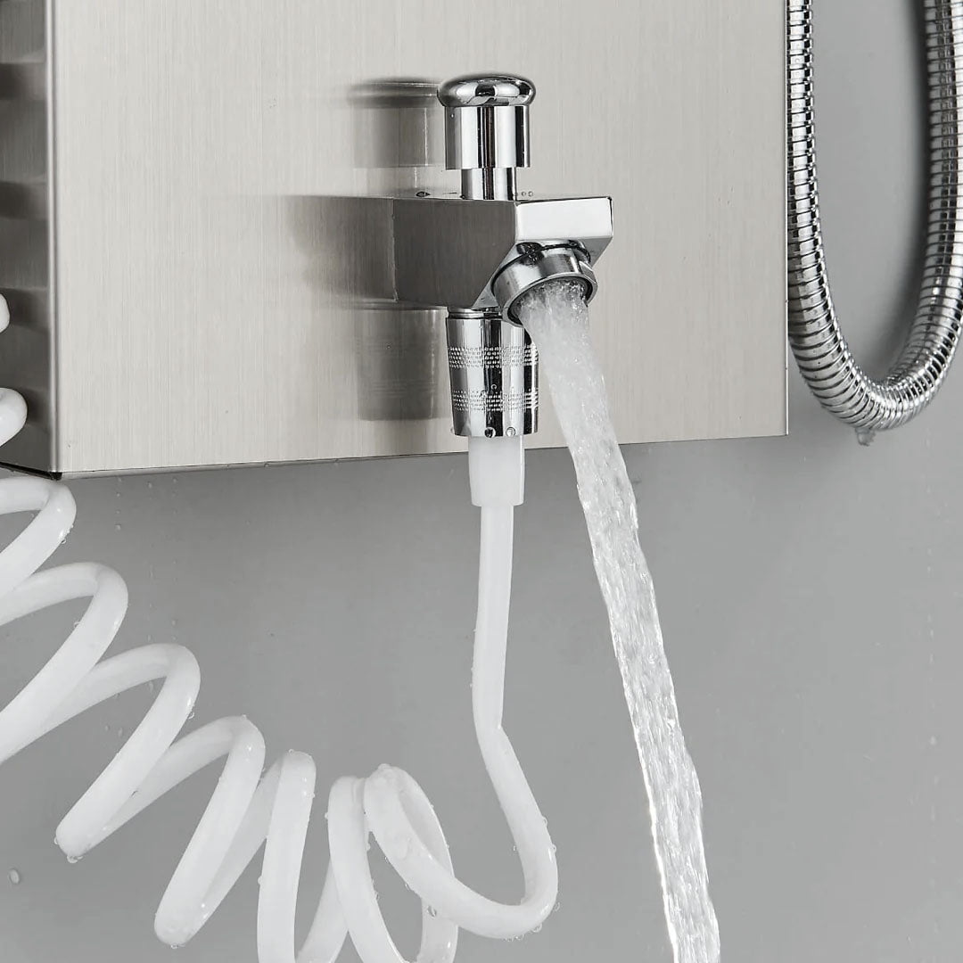 Panel de Dus cu LED, cu efect de ploaie si jeturi cu masaj, cod 1439