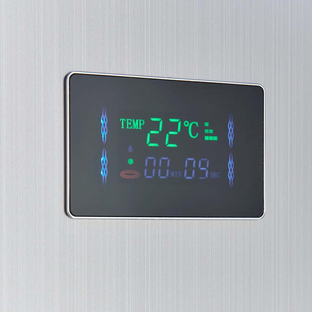 Panel de Dus cu LED, efect de ploaie si jeturi cu masaj, argintiu, cod 1613