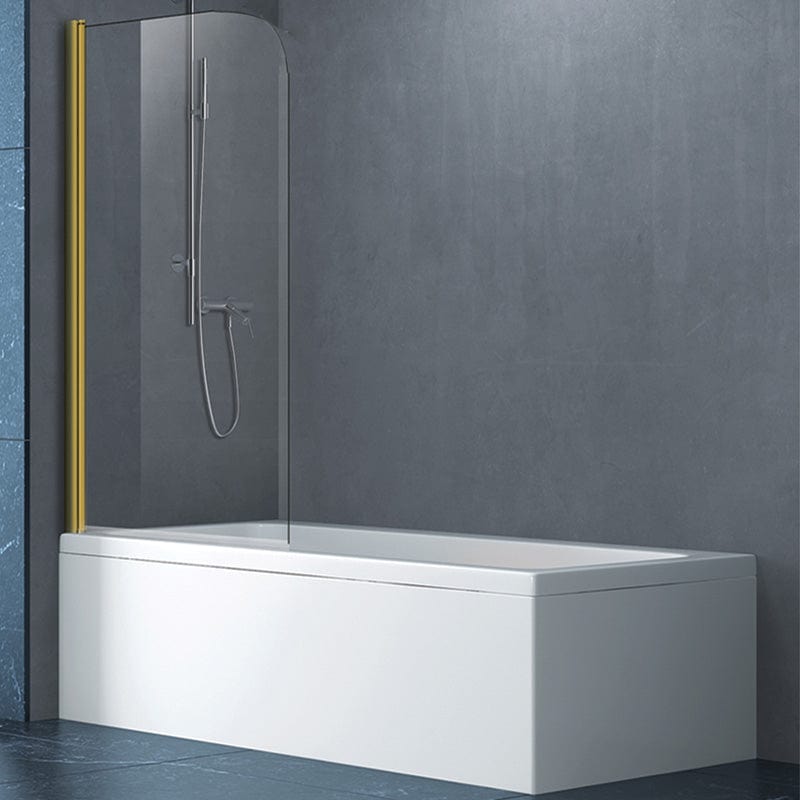 Paravan de cadă, Mediterraneo, Round , dintr-un singur element, 80 x 140 cm, auriu periat