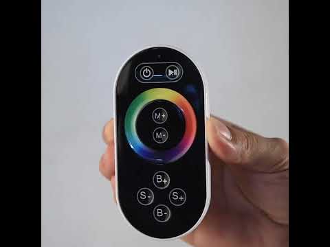 Para de dus LED cu telecomanda, incastrat in tavan, dotat cu 2 functii de curgere, culoare negru, cod 1591