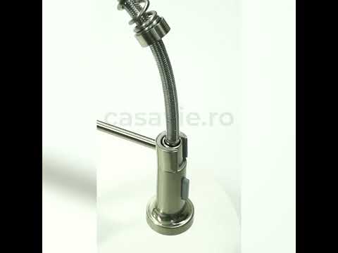 Baterie profesionala, cu dus flexibil, 2 functii de curgere a apei, cod 1270