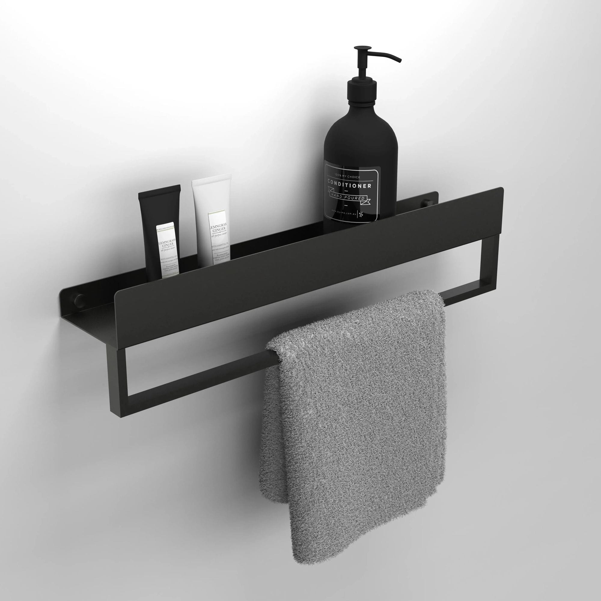 Raft pentru baie Rea SF01, negru mat, 60 cm
