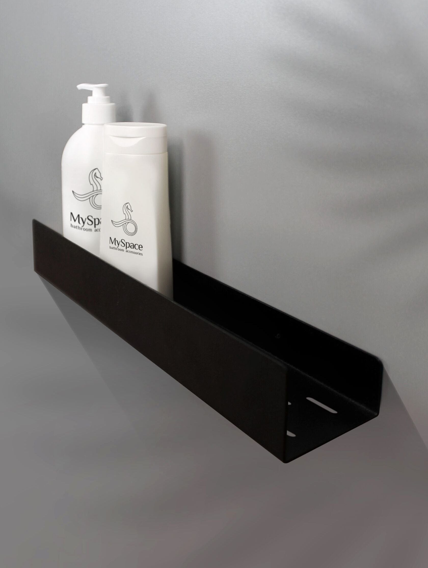 Raft pentru baie Rea SF04, 60 cm, negru mat