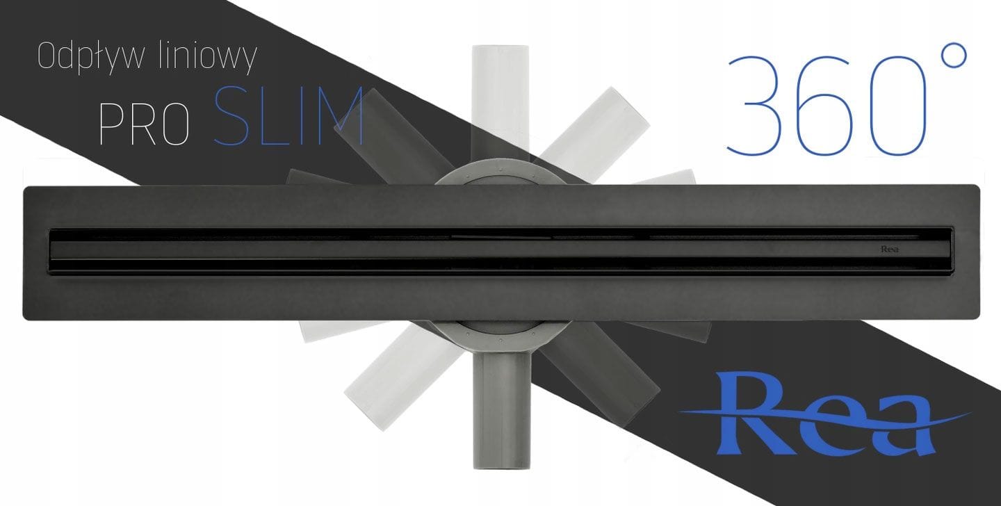 Rigolă de duș Neo Slim Pro, negru mat, 100 cm