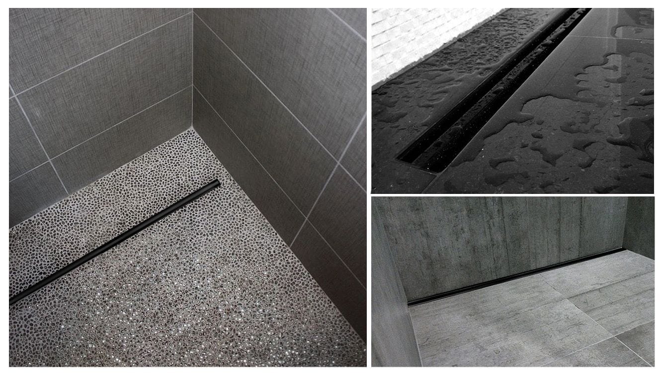 Rigolă de duș Neo Slim Pro, negru mat, 100 cm
