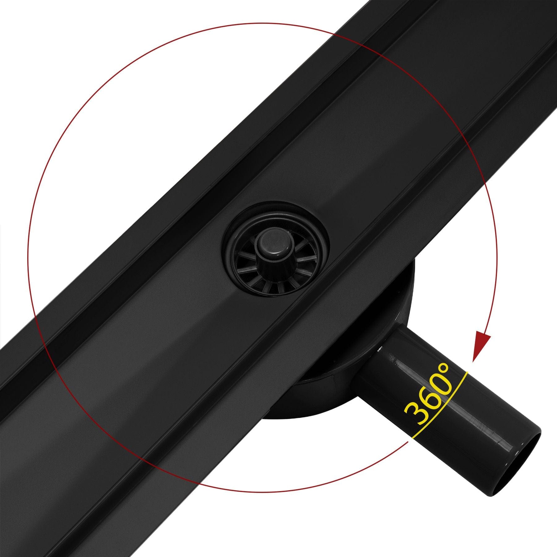 Rigolă de duș Rea Neo Pure Pro, negru, 50 cm