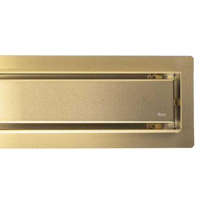 Rigolă de duș Rea Neox Pro, auriu periat, 80 cm