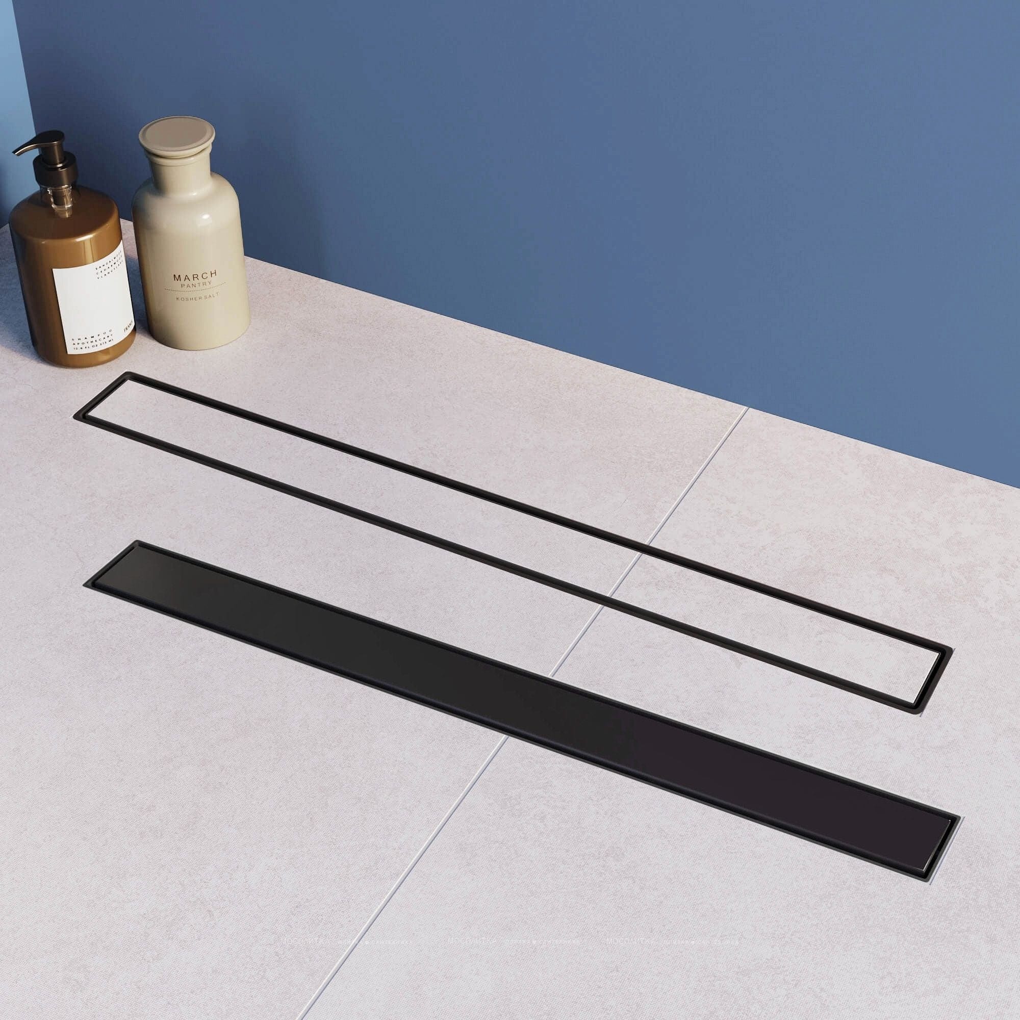 Rigolă de duș Rea Neox Superflow, negru, 70 cm