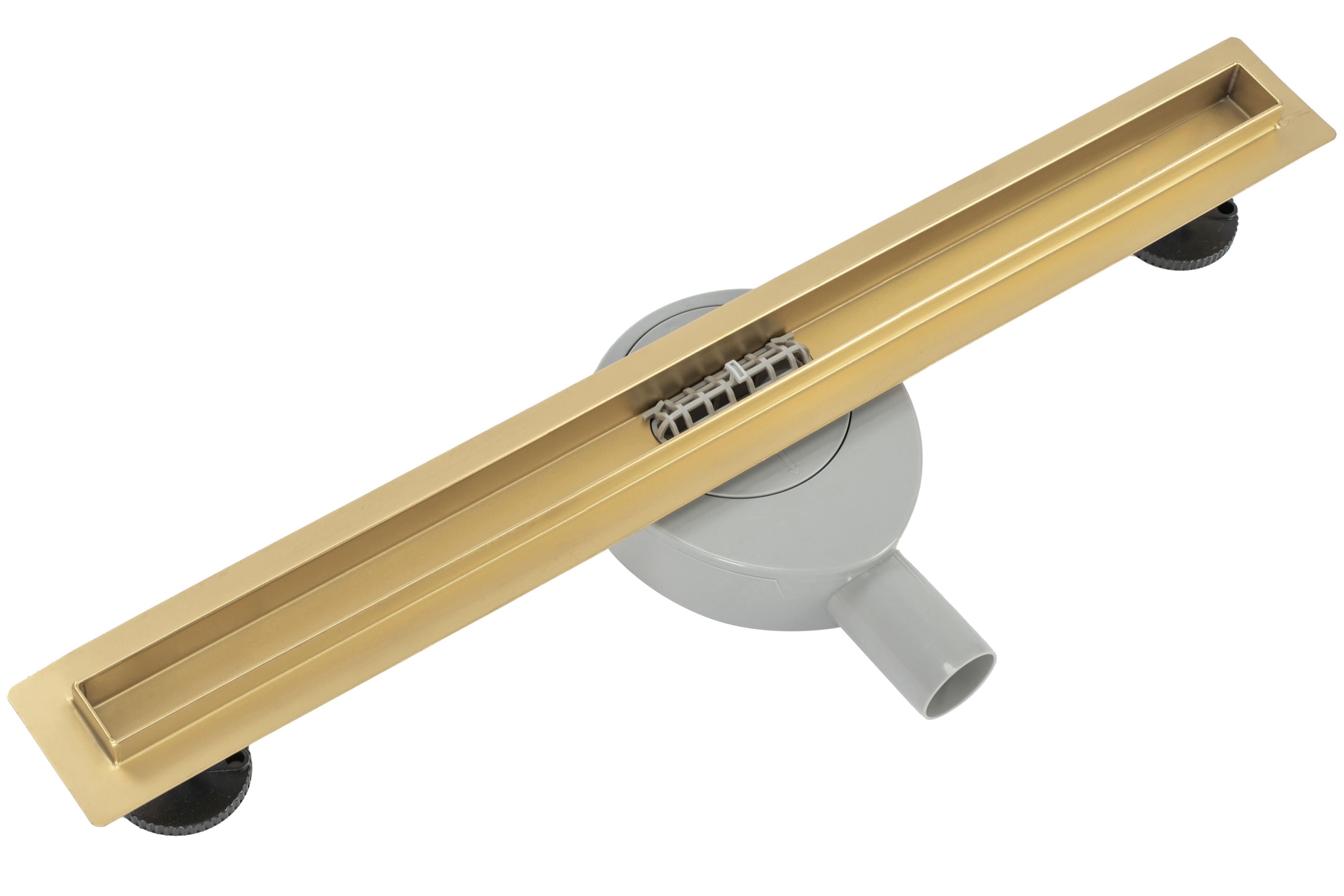 Rigolă de duș Rea Slim Mirror, auriu, 90 cm