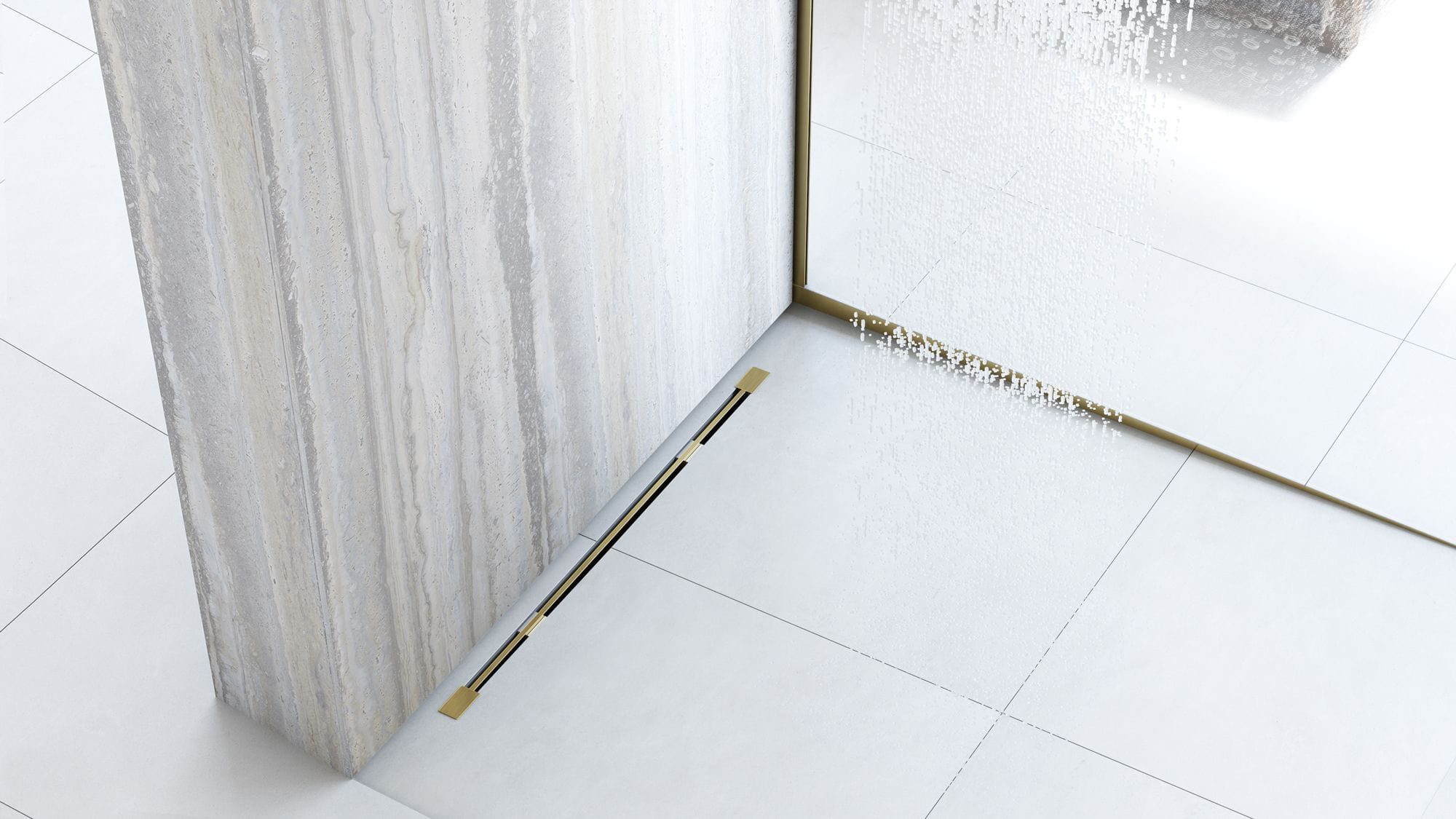Rigolă de duș Rea Ultra Slim, auriu, 60 cm