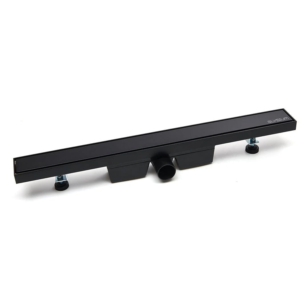 Rigola de dus Elysium Aquatrap, faiantabila, din otel inoxidabil, 70 cm, negru mat