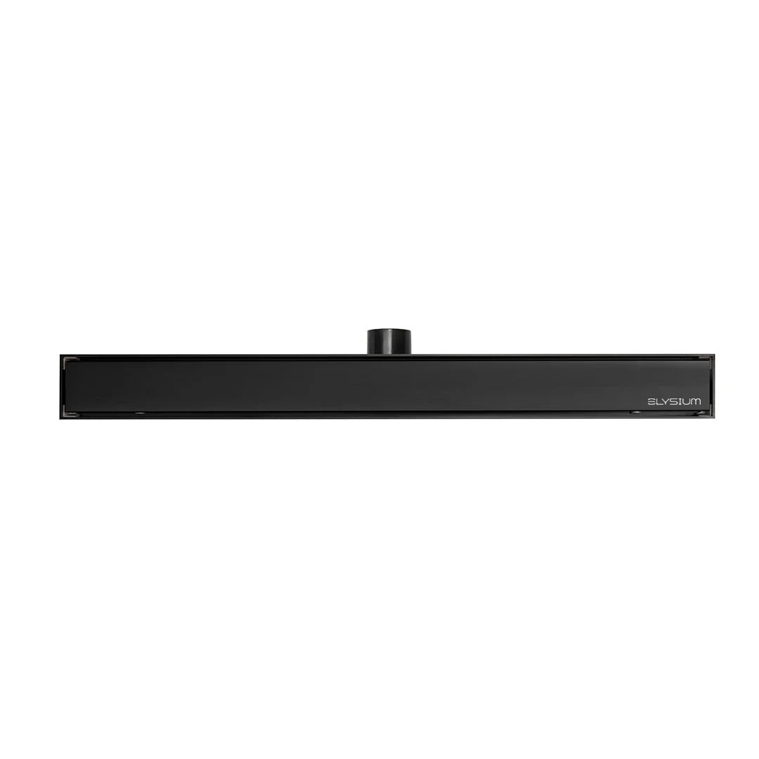 Rigola de dus Elysium Aquatrap, faiantabila, din otel inoxidabil, 70 cm, negru mat