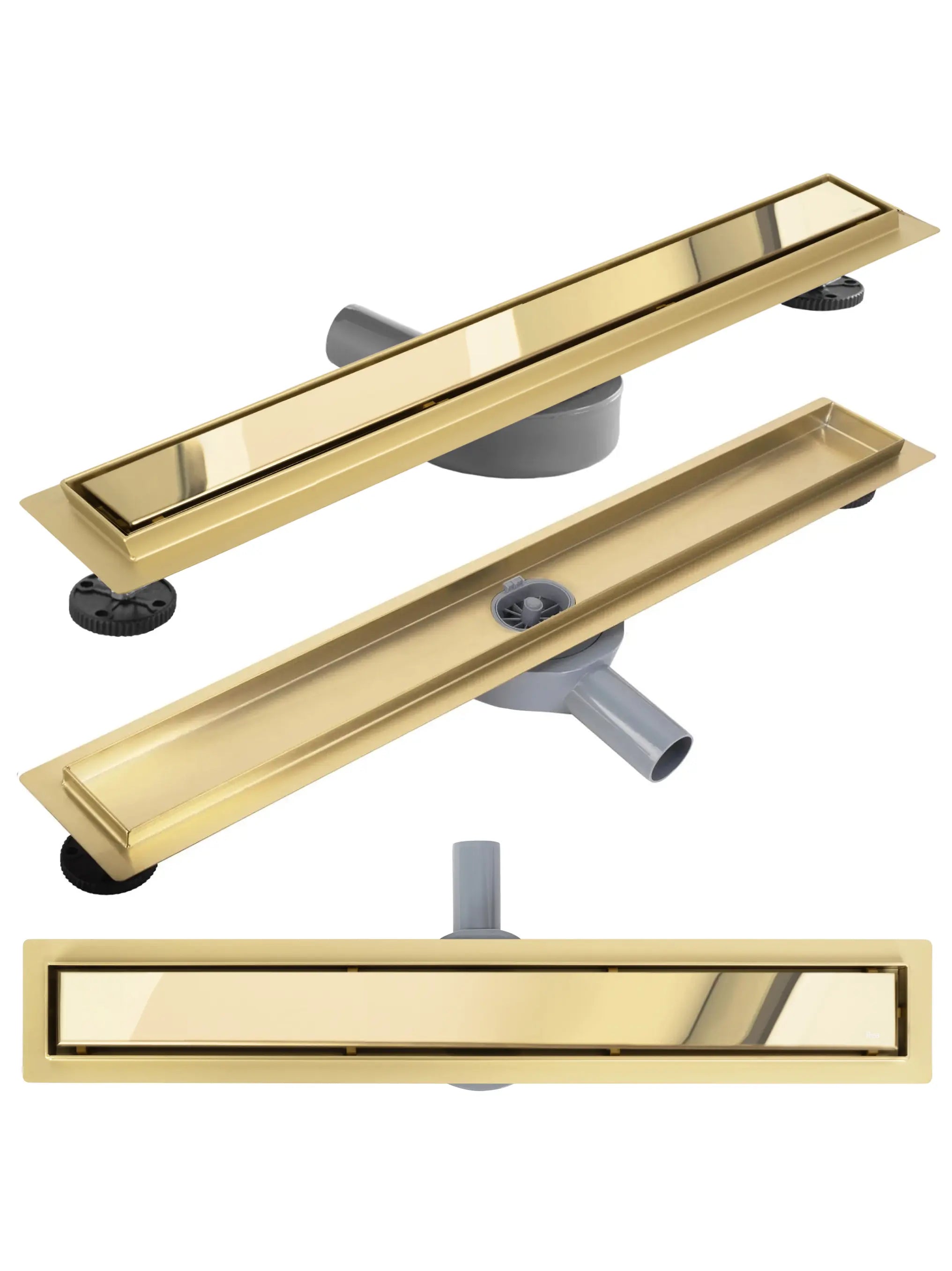 Rigola de dus Rea Neox Pro Gold, auriu periat, 60 cm