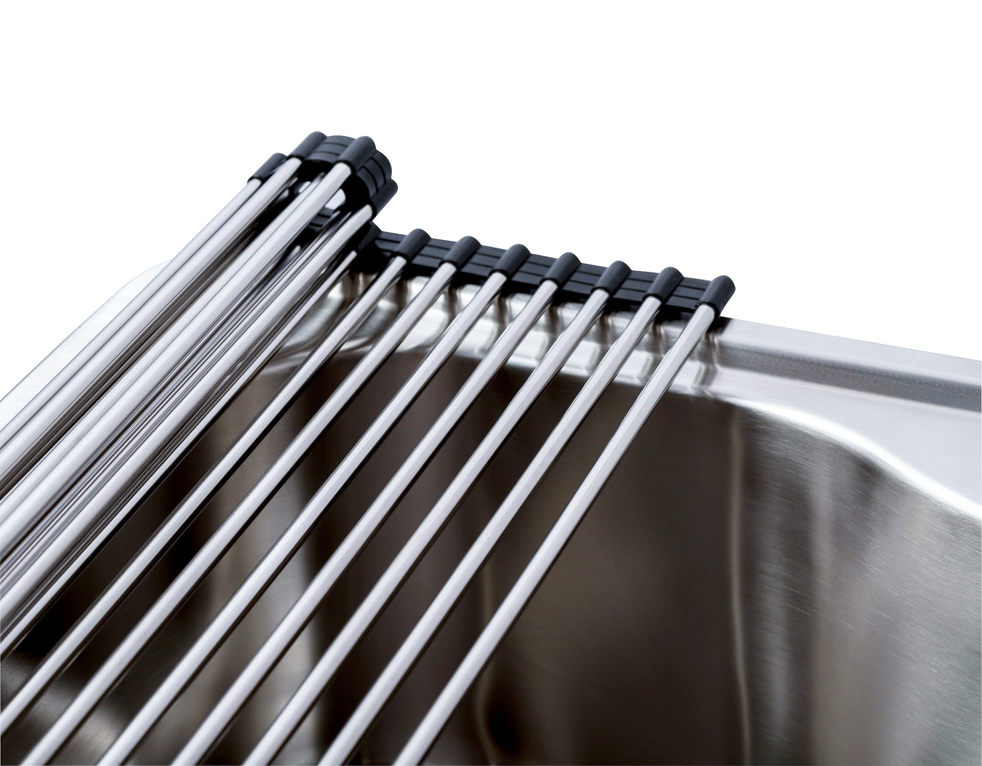 Scurgator / Gratar Rulabil din INOX pentru chiuveta CookingAid Rollmat multifunctional, 40x35.5 cm