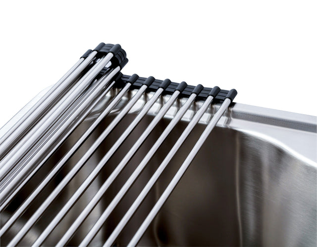 Scurgator / Gratar Rulabil din INOX pentru chiuveta CookingAid Rollmat multifunctional, 40x35.5 cm