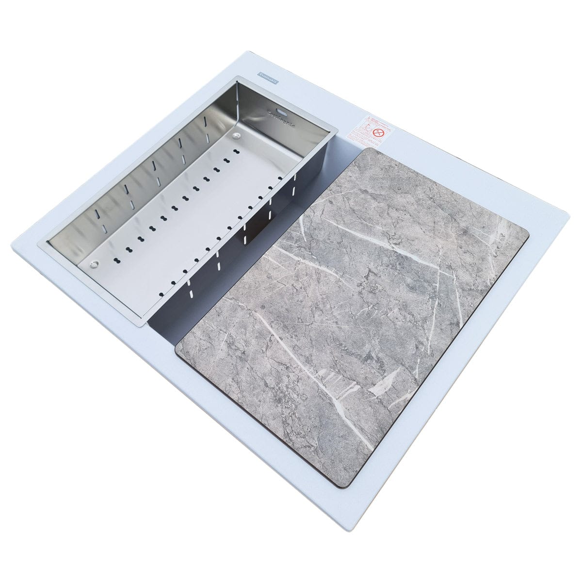 Scurgator INOX Tip Tavita Perforata pentru chiuveta, 420*200*85mm, cod:6037
