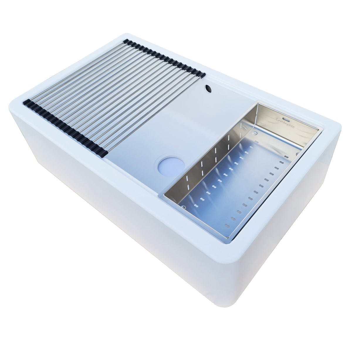 Scurgator INOX Tip Tavita Perforata pentru chiuveta, 420*200*85mm, cod:6037