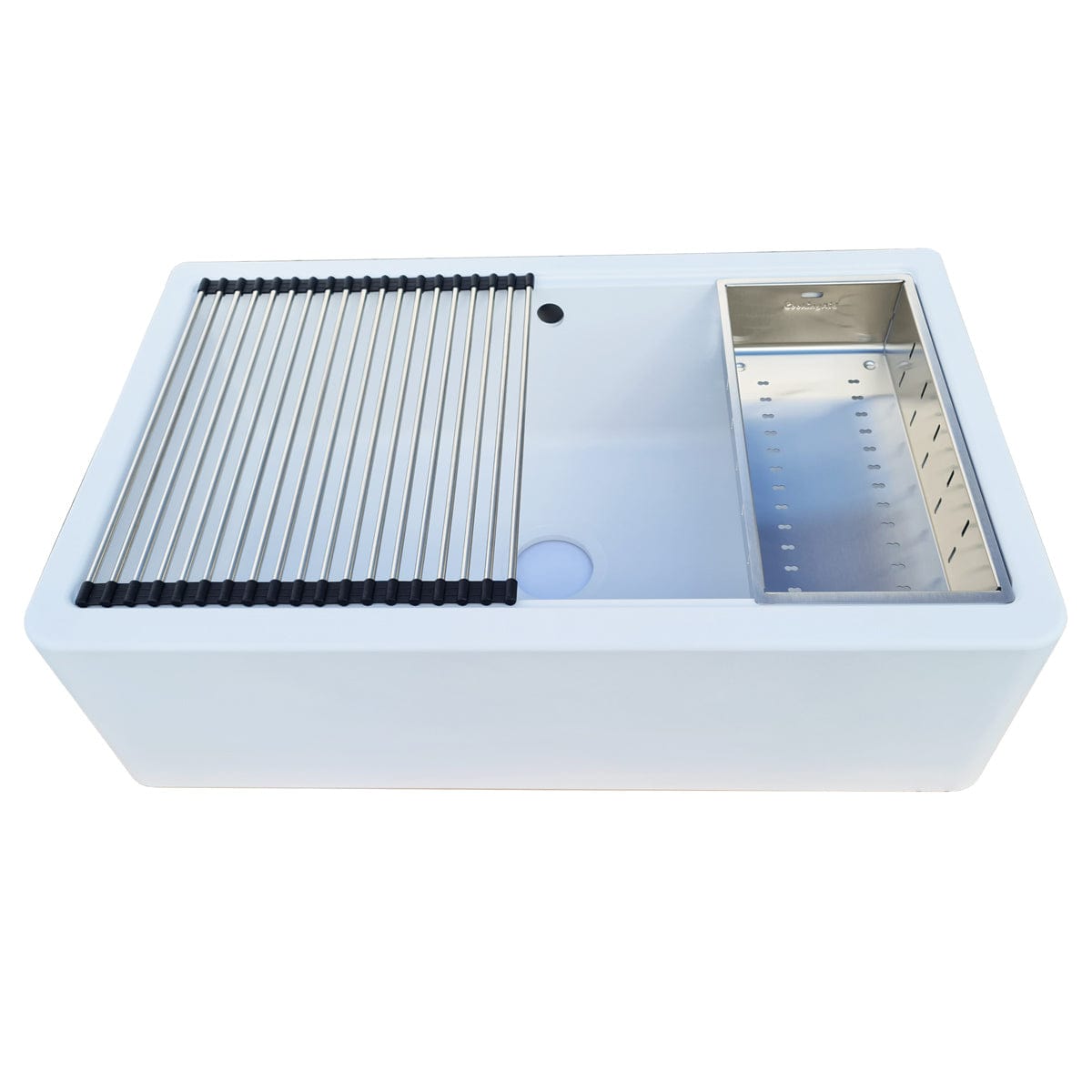 Scurgator INOX Tip Tavita Perforata pentru chiuveta, 420*200*85mm, cod:6037