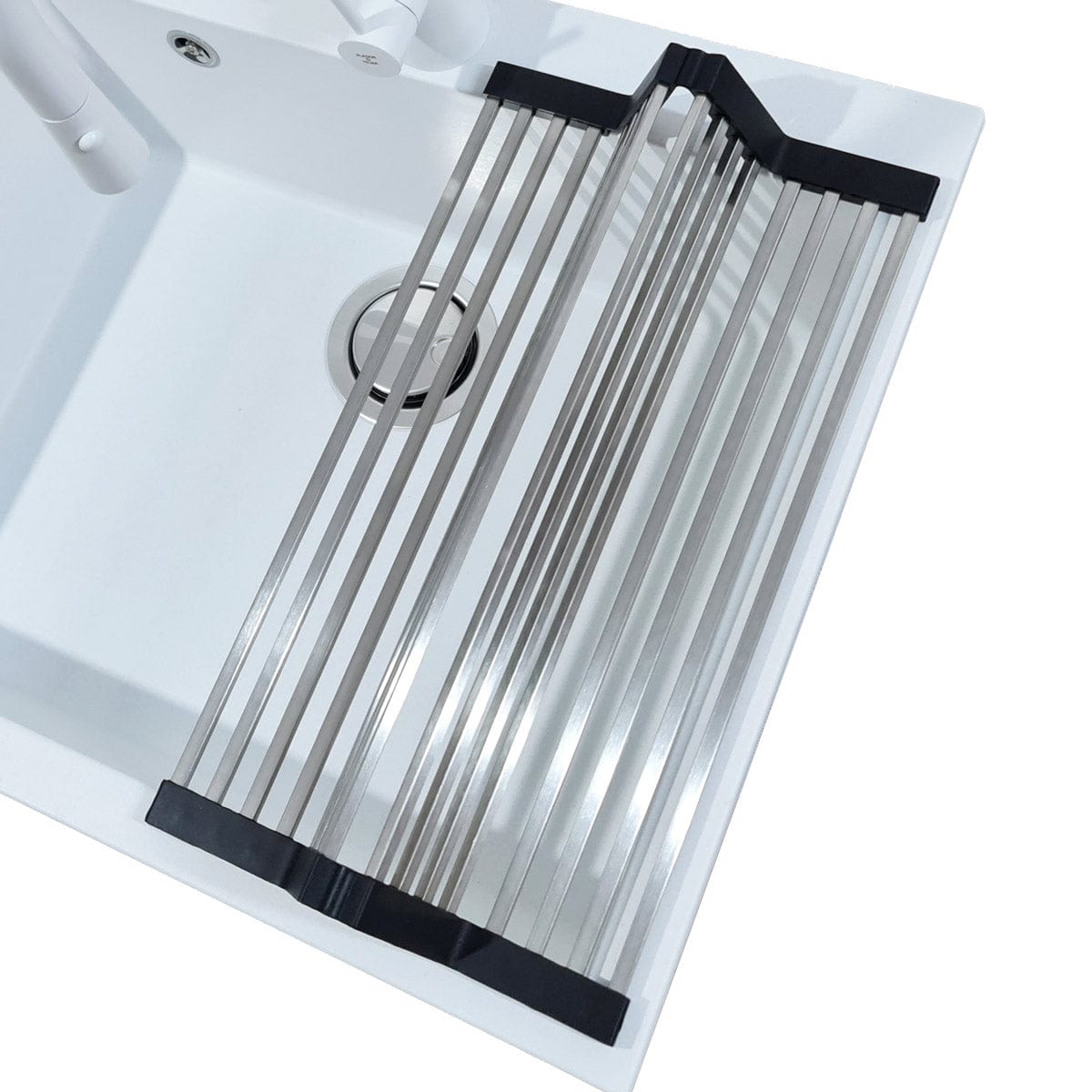 Scurgator multifunctional / Gratar / Suport vase pliabil inox pentru chiuvete, cod:6034