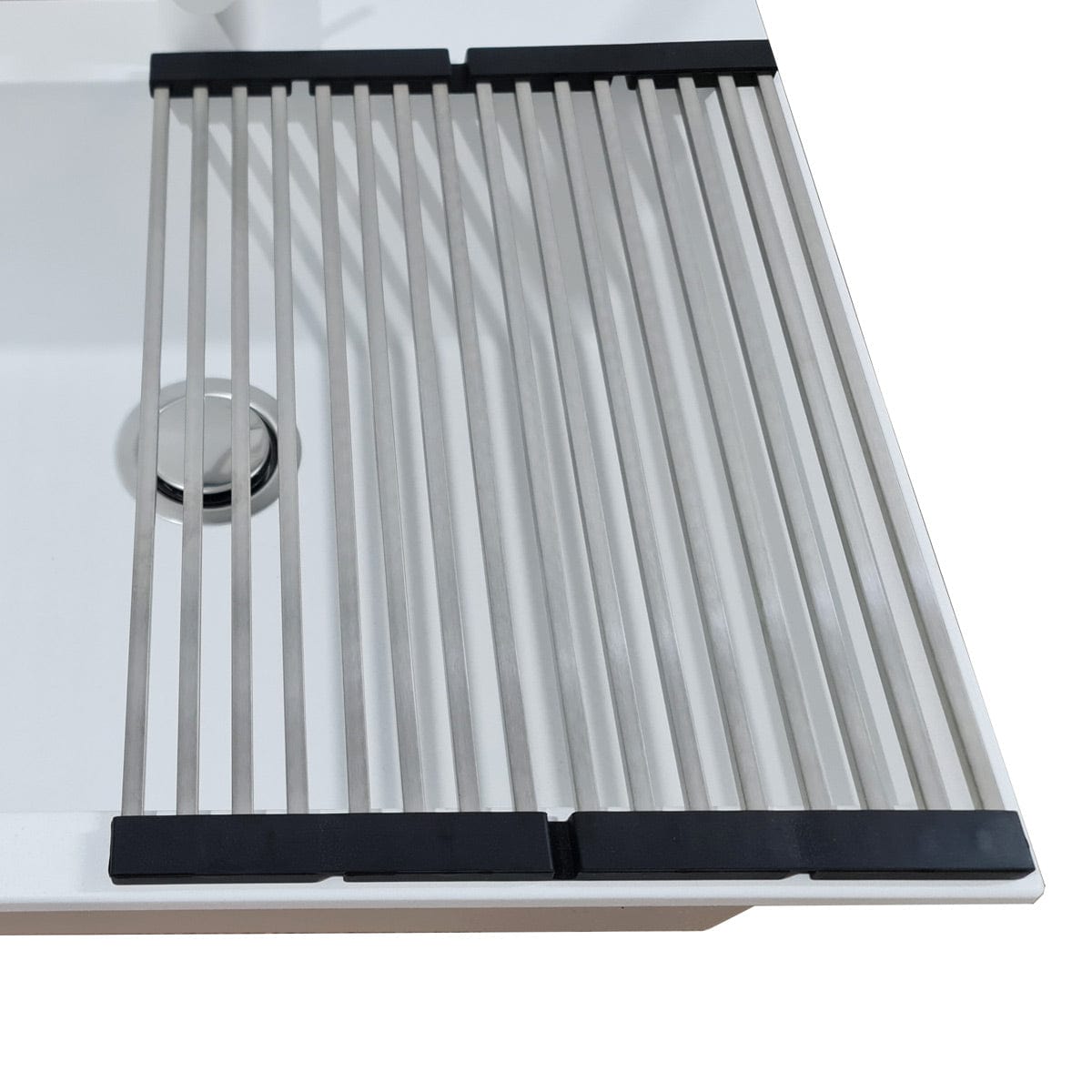 Scurgator multifunctional / Gratar / Suport vase pliabil inox pentru chiuvete, cod:6034