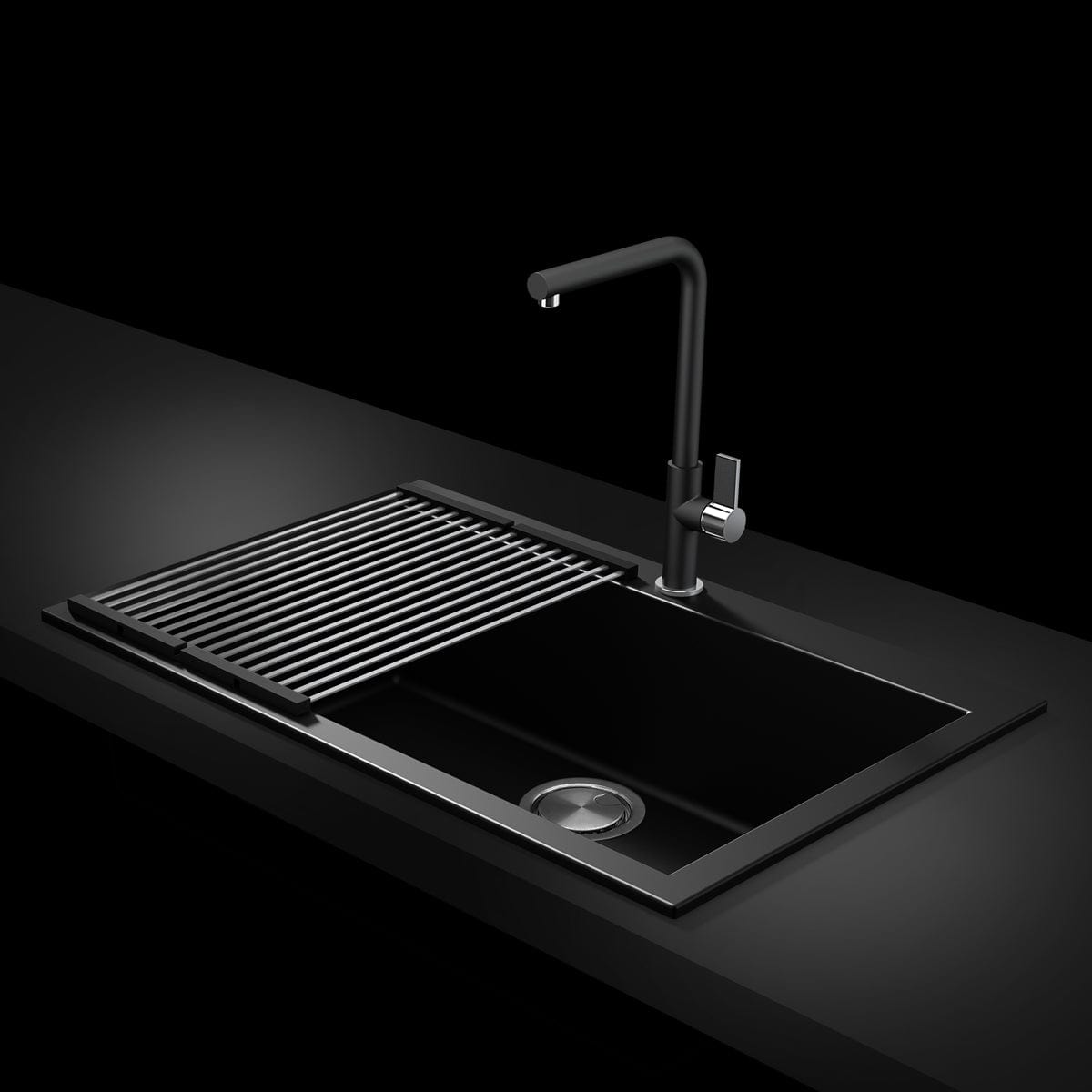 Scurgator multifunctional / Gratar / Suport vase pliabil inox pentru chiuvete, cod:6034