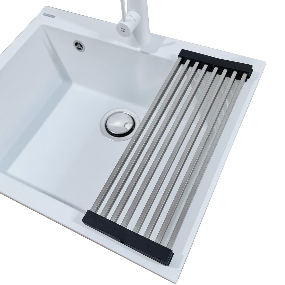 Scurgator multifunctional / Gratar / Suport vase pliabil inox pentru chiuvete, cod:6034