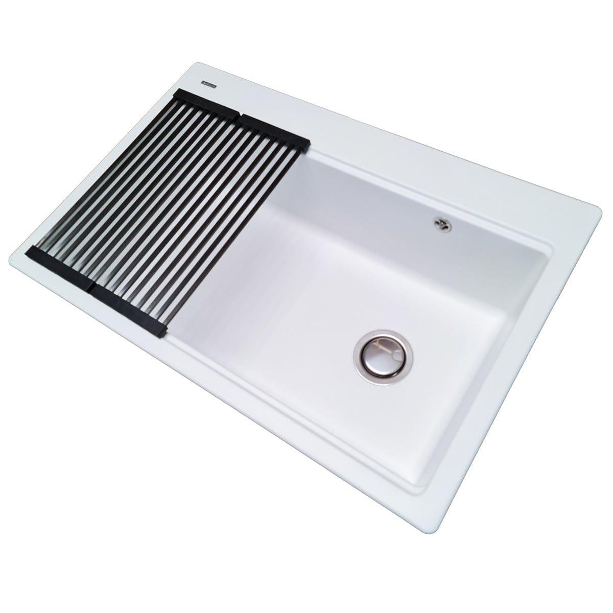 Scurgator multifunctional / Gratar / Suport vase pliabil negru CookingAid Folding Mat Black pentru chiuvete, cod:6033