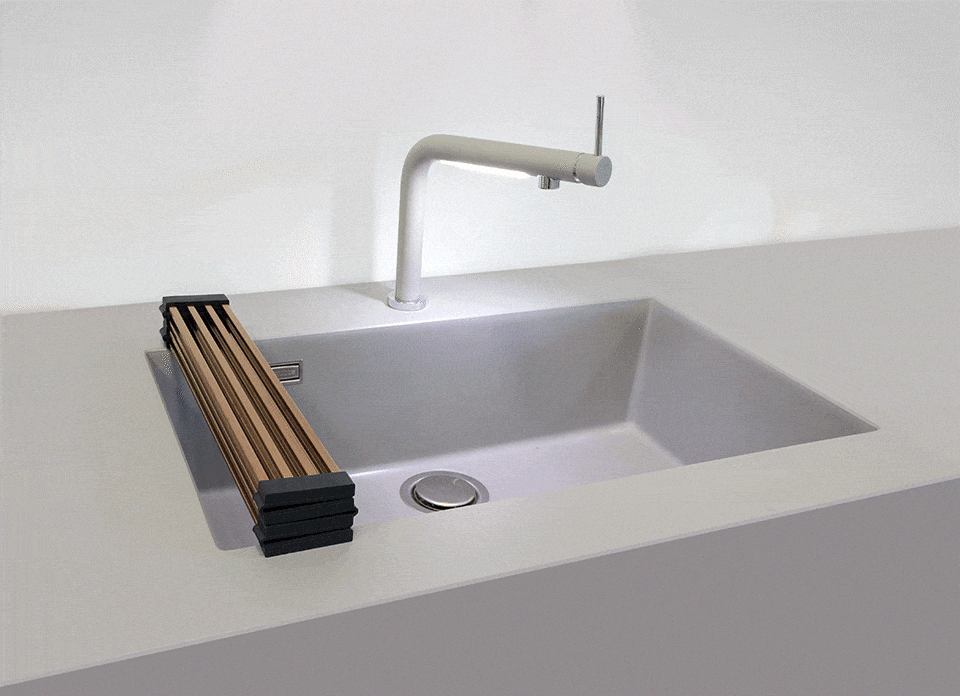 Scurgator multifunctional / Gratar / Suport vase pliabil negru, Folding Mat Copper / Cupru pentru chiuvete, cod:6032