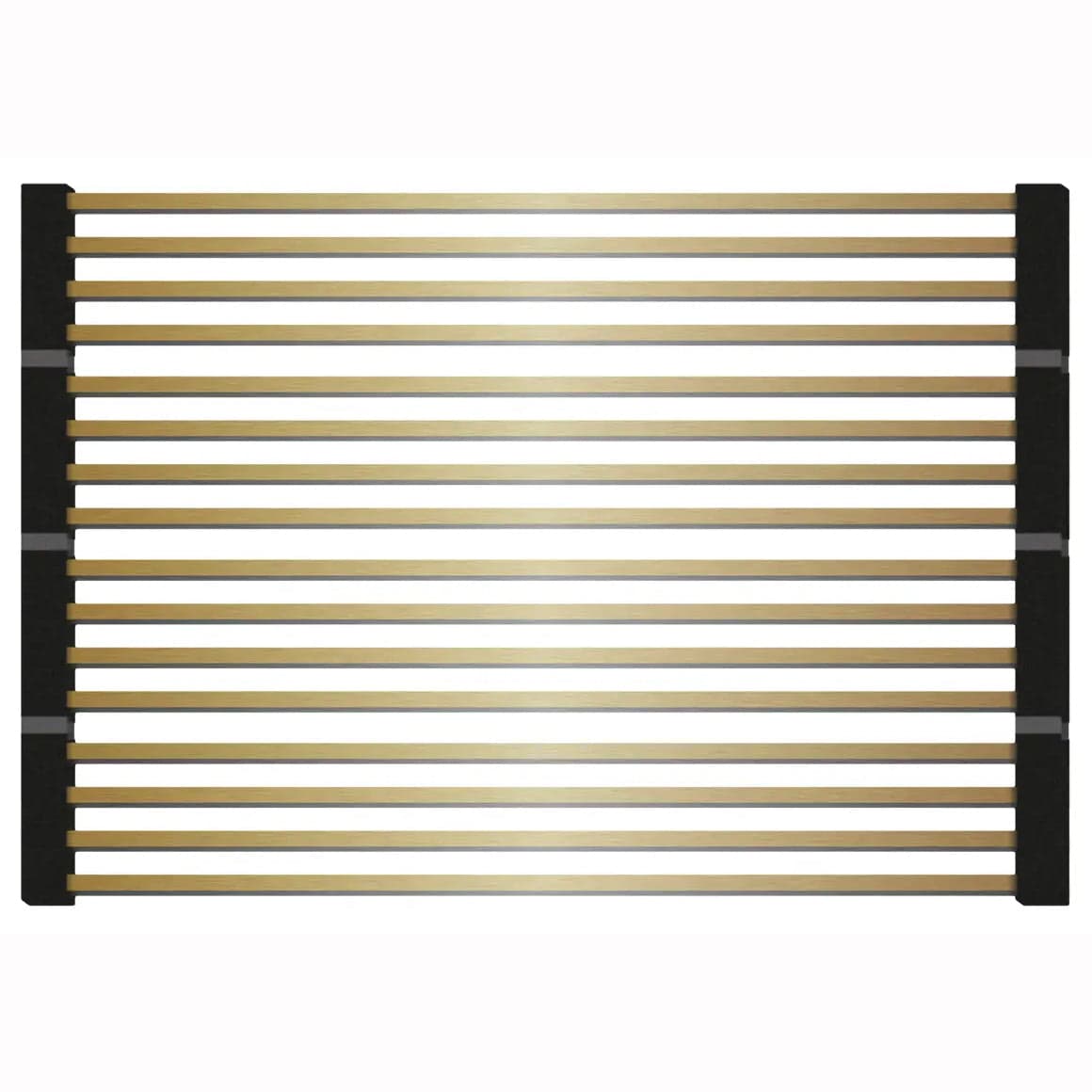 Scurgator multifunctional / Gratar / Suport vase pliabil negru Folding Mat Gold / Auriu pentru chiuvete, cod:6031