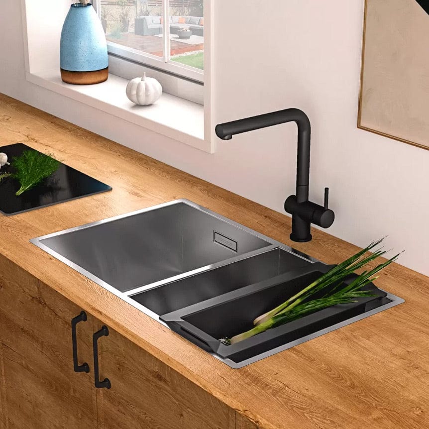 Scurgator NEGRU Tip Tavita Perforata pentru chiuvete din Inox sau Granit, cod:6023