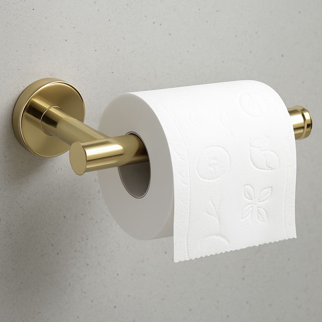 Set accesorii pentru baie Rea Ari, auriu lucios, 4 piese