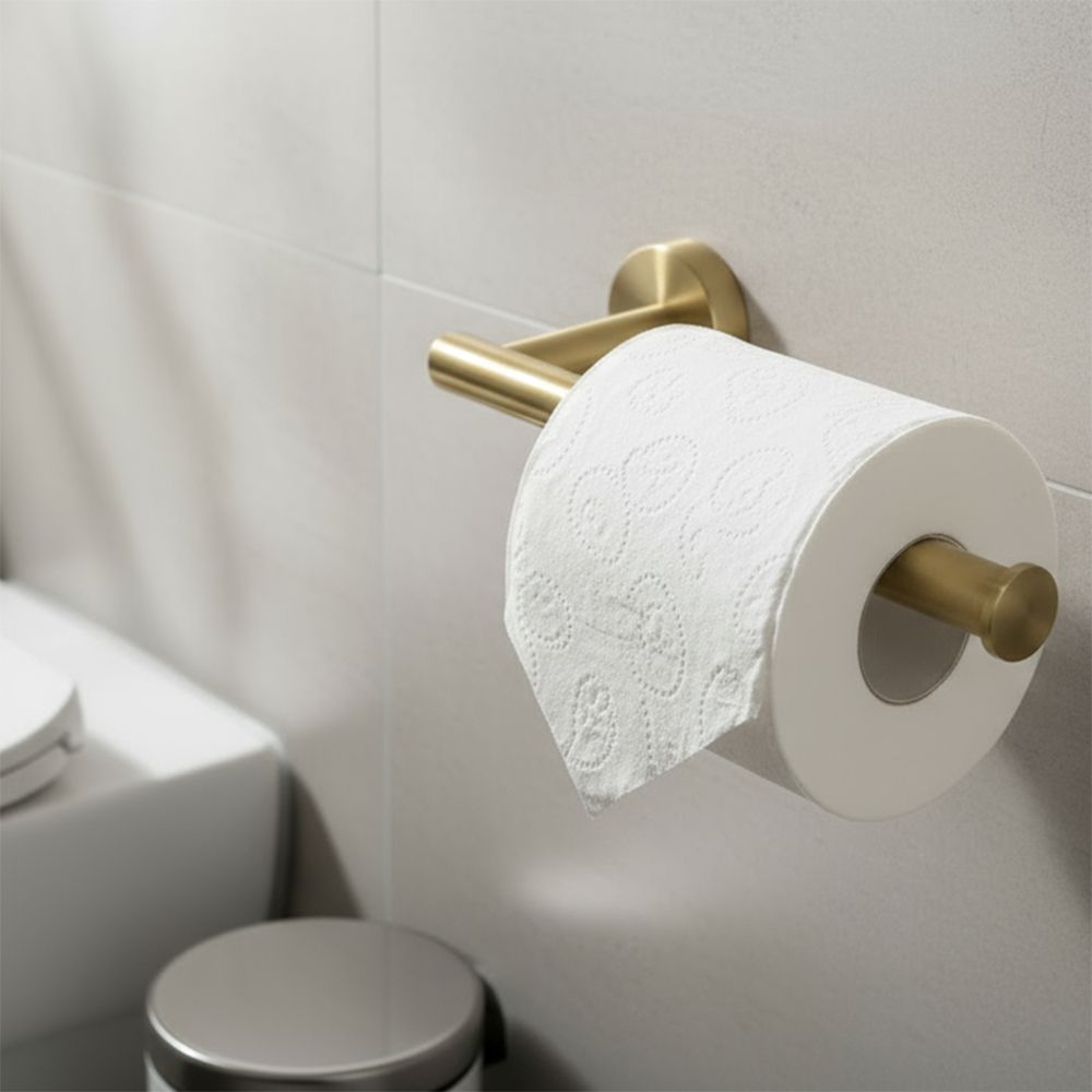 Set accesorii pentru baie Rea Ari, auriu periat, 4 piese