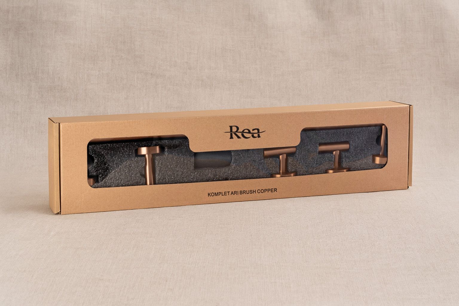 Set accesorii pentru baie Rea Ari, cupru periat, 4 piese