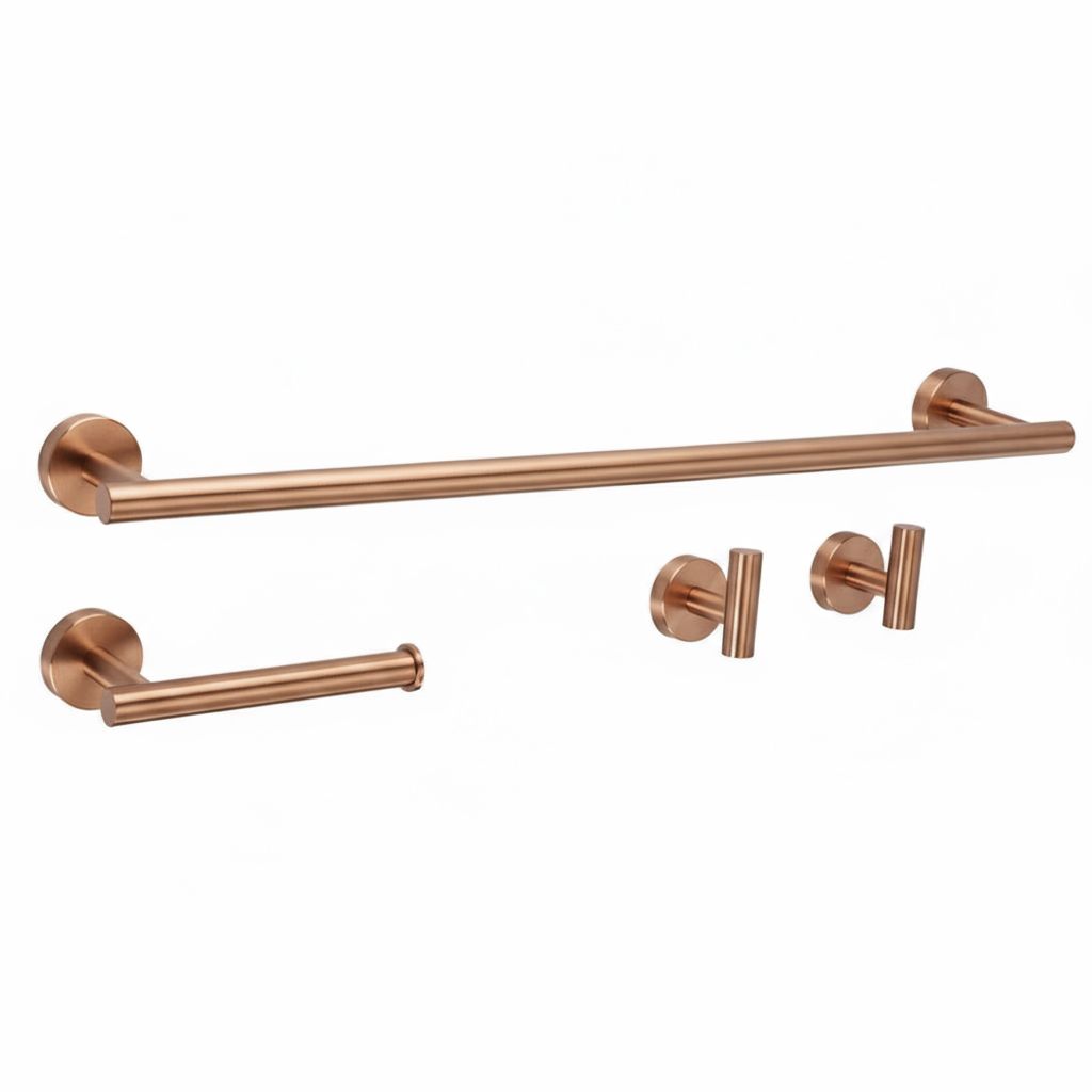 Set accesorii pentru baie Rea Ari, cupru periat, 4 piese