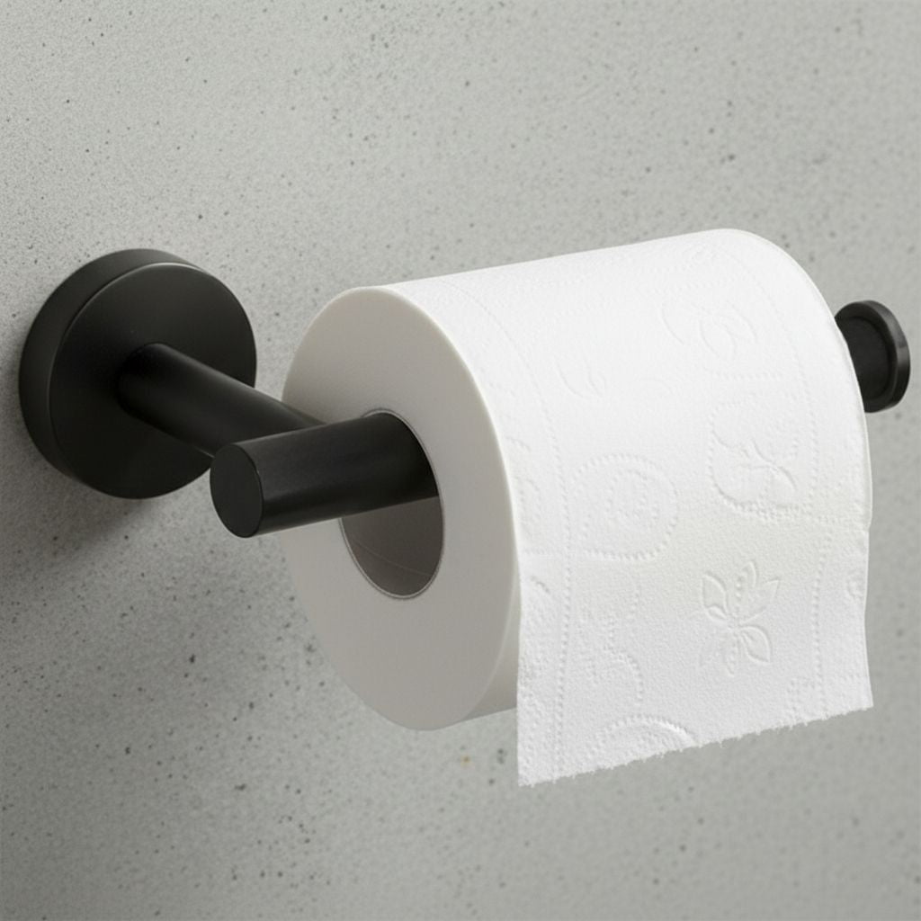 Set accesorii pentru baie Rea Ari, negru lucios, 4 piese