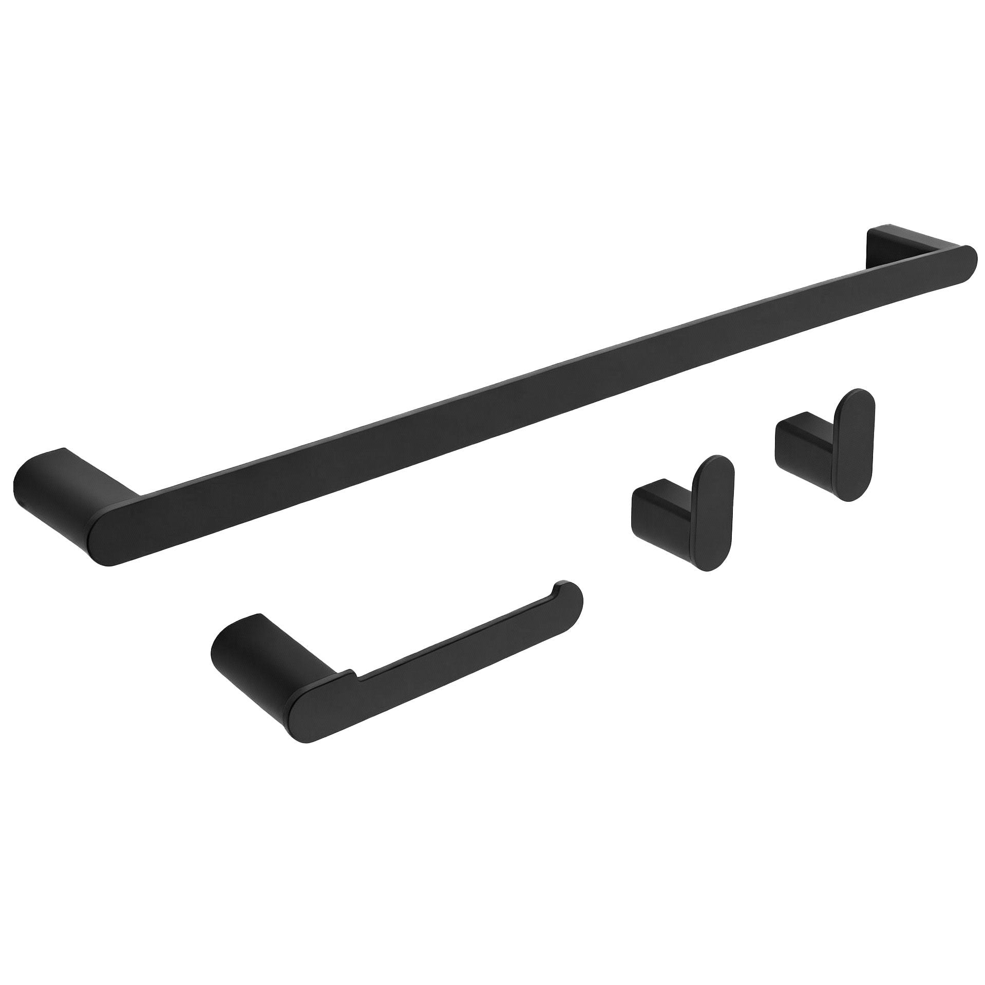 Set accesorii pentru baie Rea Mati, negru mat, 4 piese