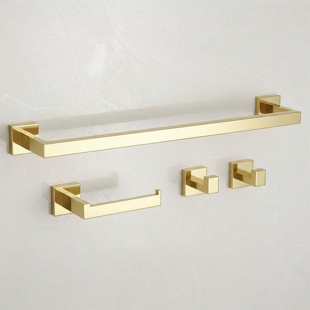 Set accesorii pentru baie Rea Rio, aurius lucios, 4 piese