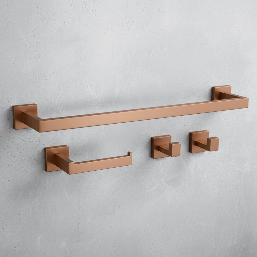 Set accesorii pentru baie Rea Rio, cupru periat, 4 piese