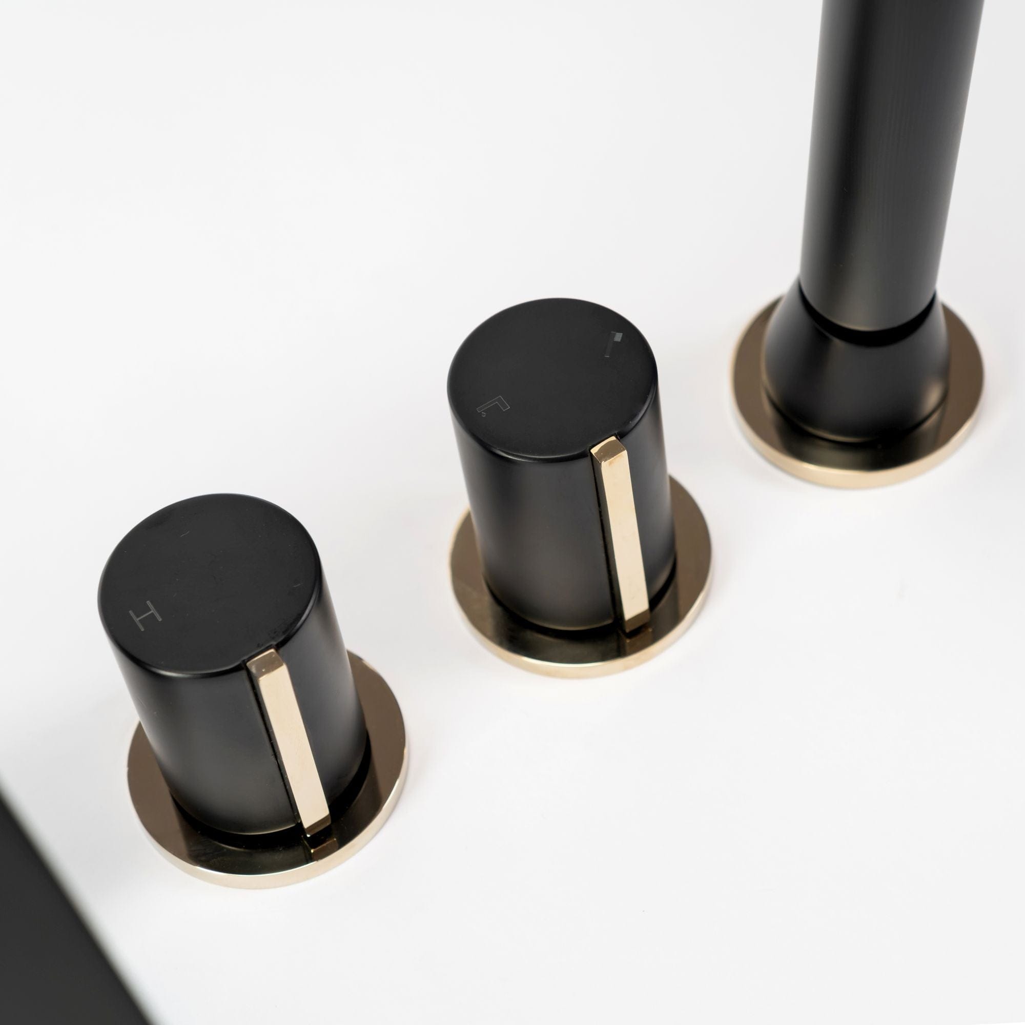 Set baterie cadă Rea Icon negru mat