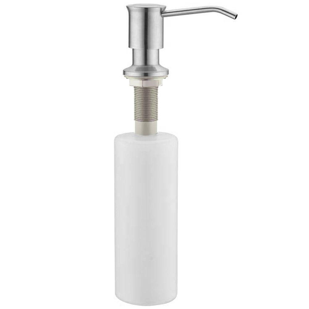 Set chiuvetă bucătărie granit Nils gri, baterie, dozator detergent, sifon și scurgere, 310x620x160 mm