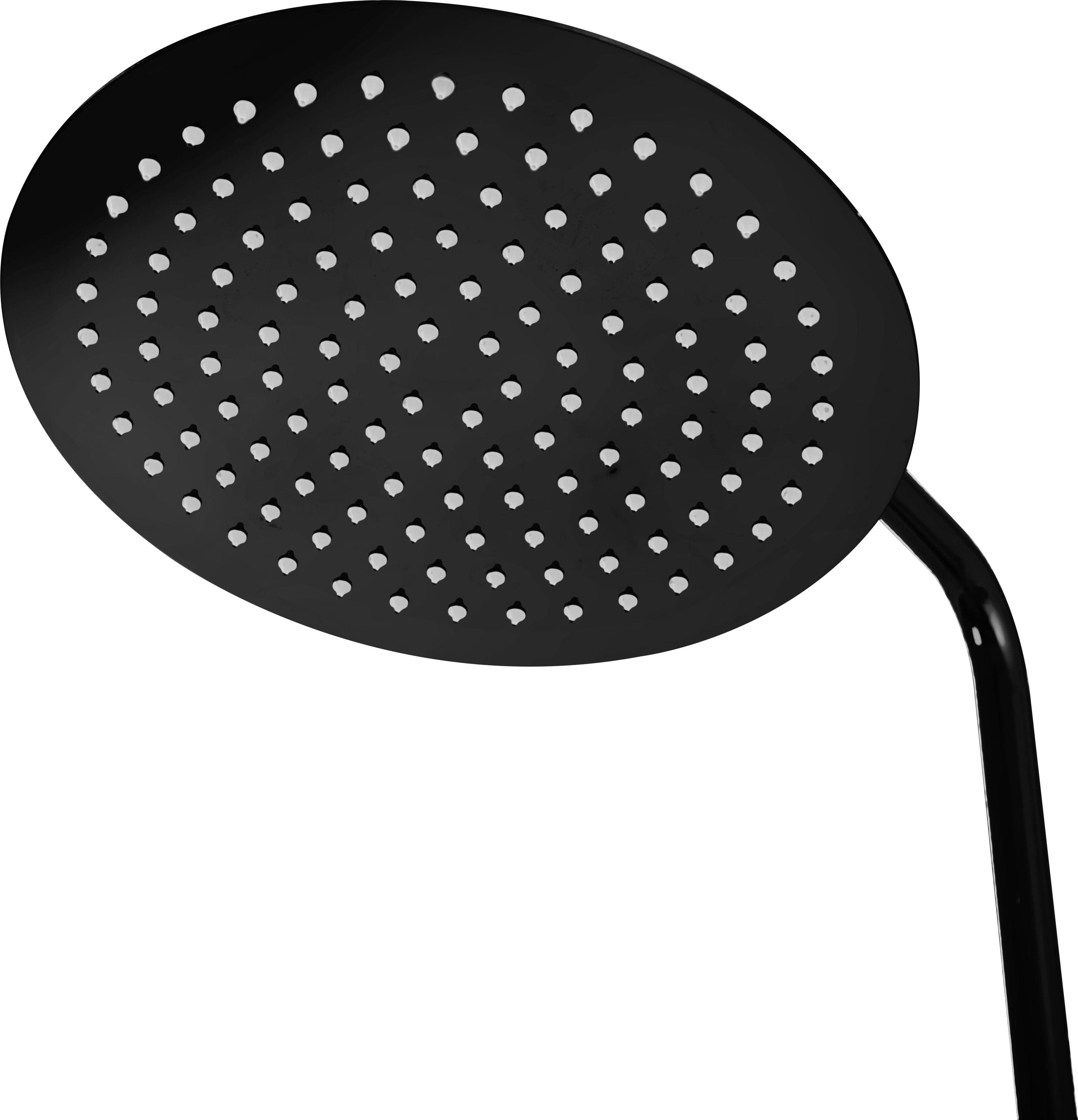 Set de dus cu termostat Rea Lungo, negru lucios