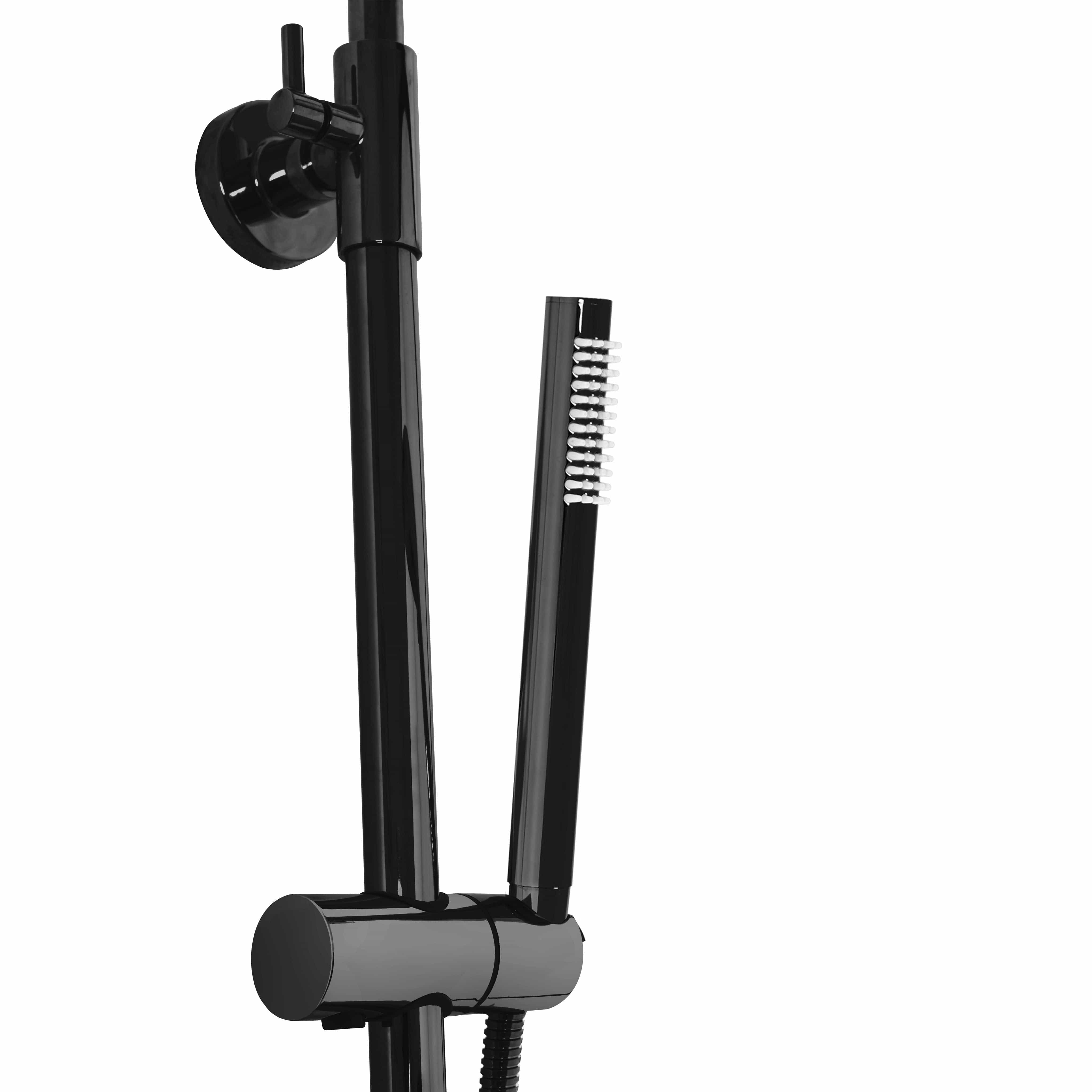 Set de dus cu termostat Rea Lungo, negru lucios