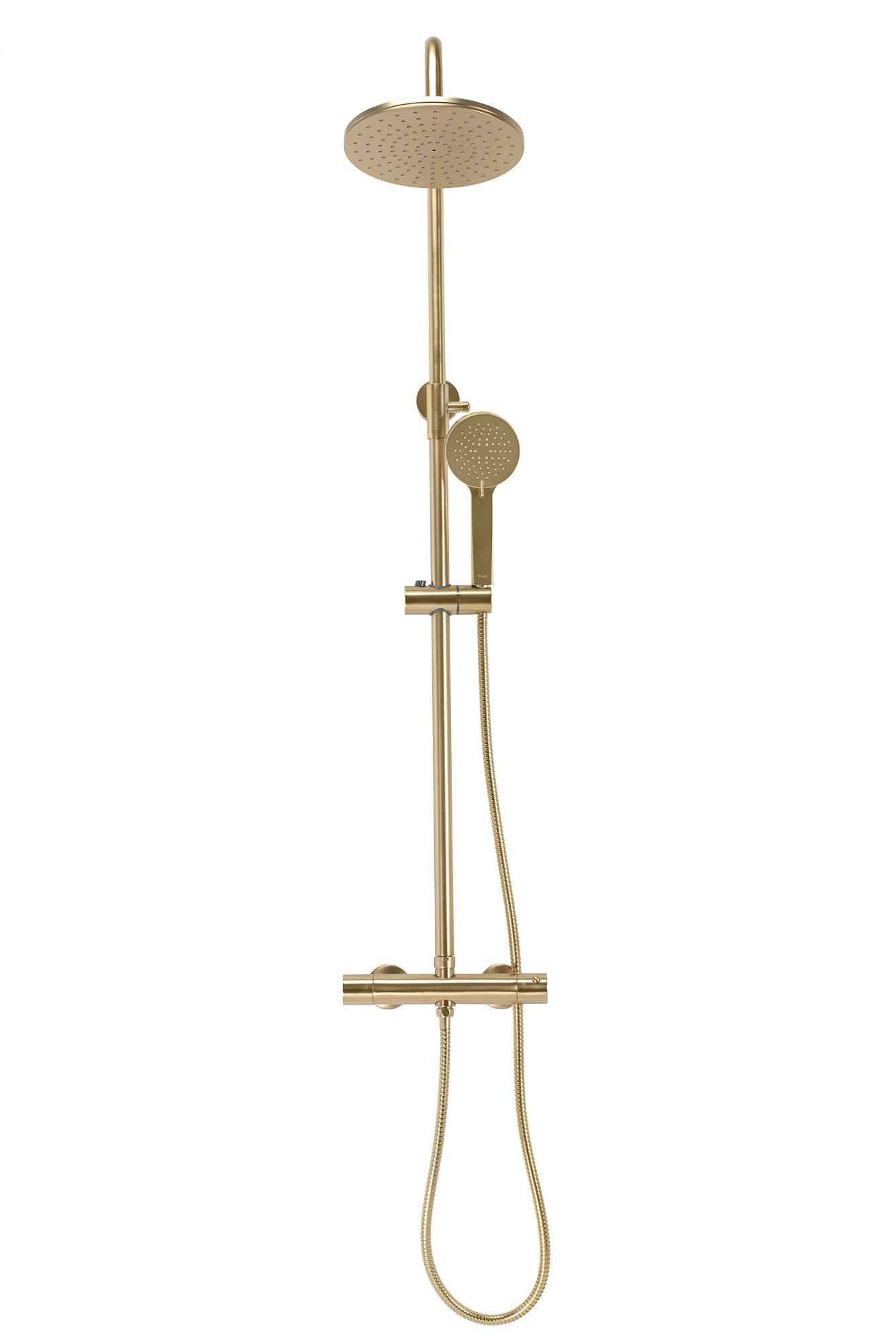 Set de dus cu termostat Rea Parot, auriu periat